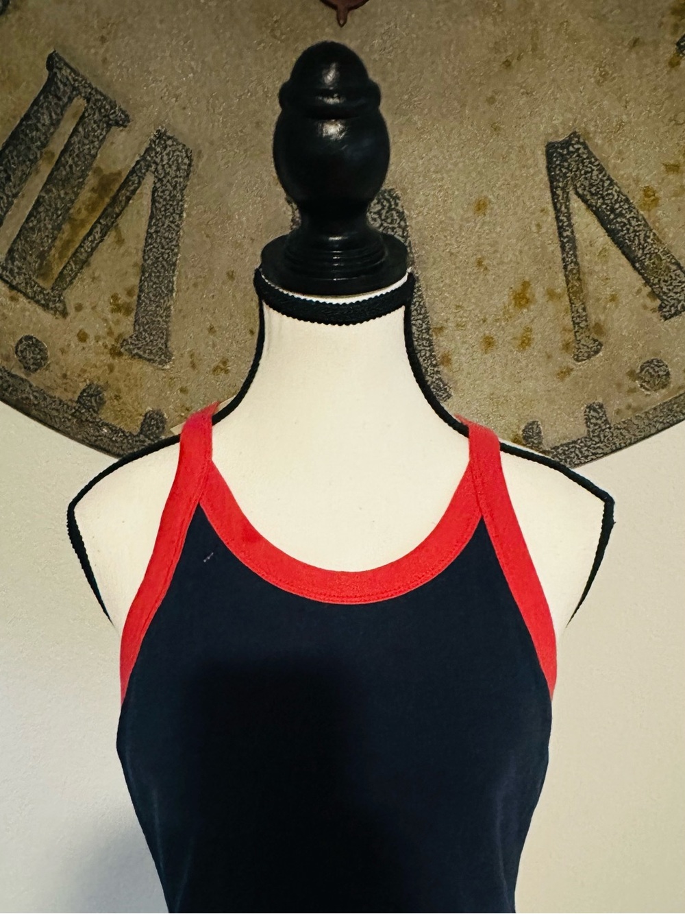 Universal Navy Top with Red Trim Halter top - Picture 2 of 4